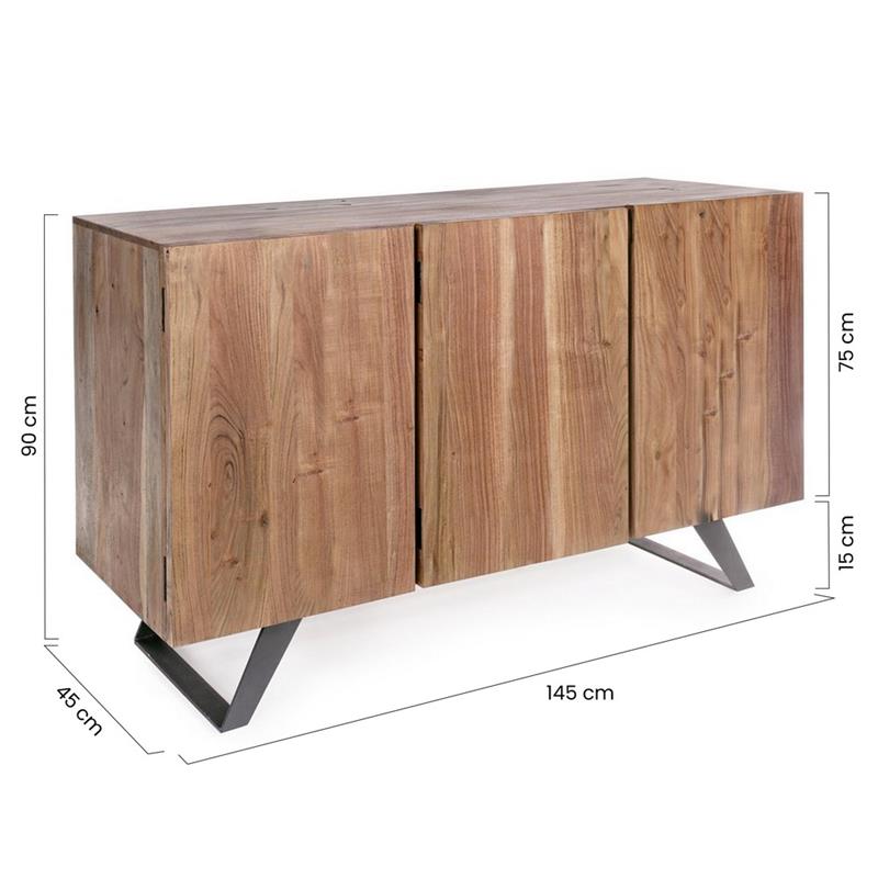 ACHILLE MADIA 3/A ACACIA 145X45X90CM