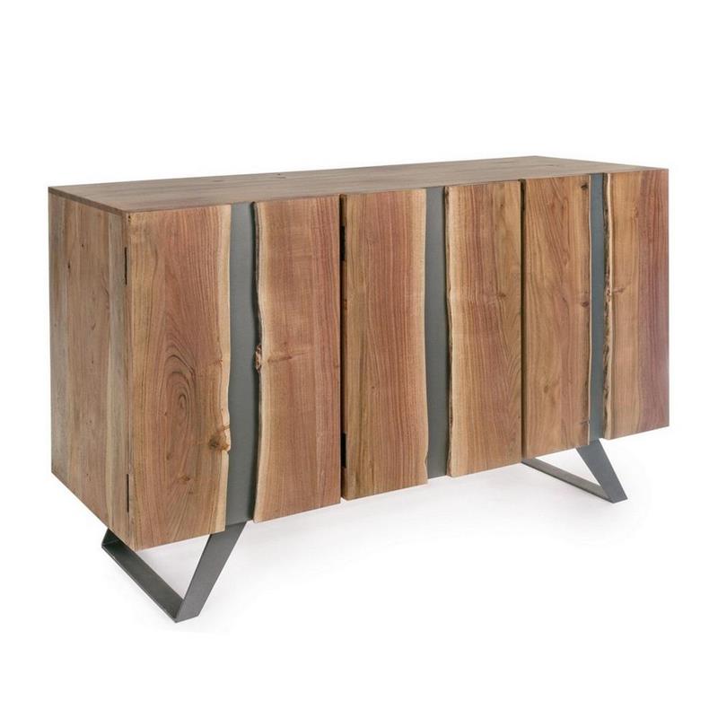 ACHILLE MADIA 3/A ACACIA METALLO 145X45X90CM