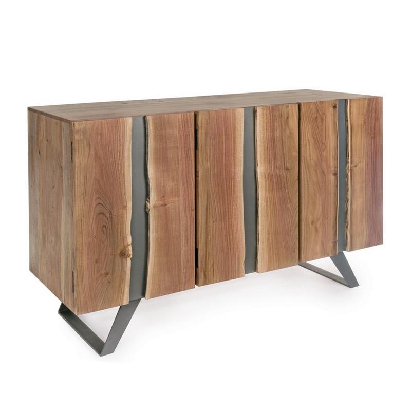 ACHILLE MADIA 3/A ACACIA METALLO 145X45X90CM