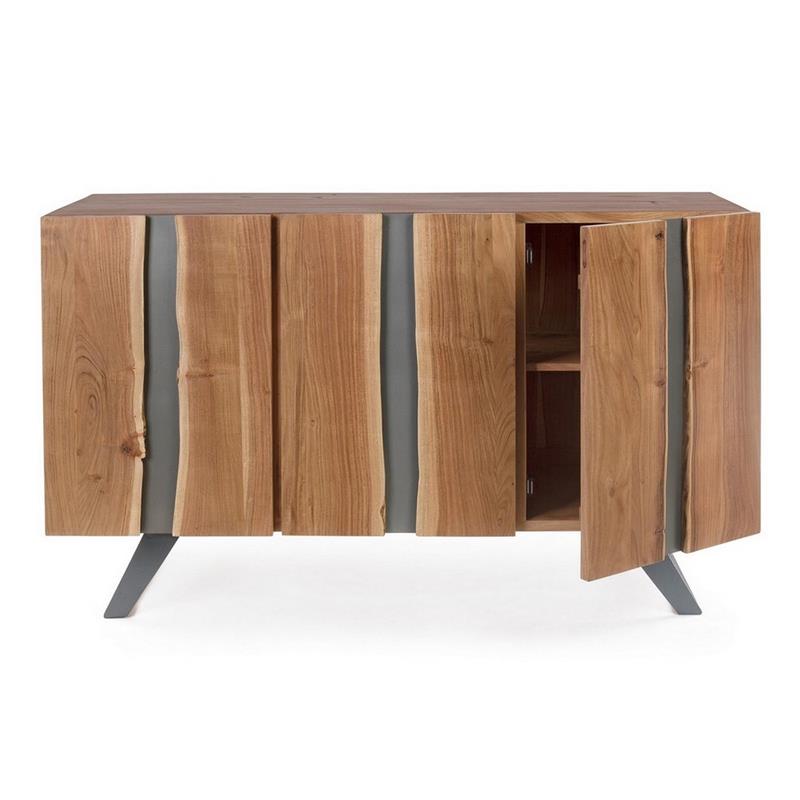 ACHILLE MADIA 3/A ACACIA METALLO 145X45X90CM