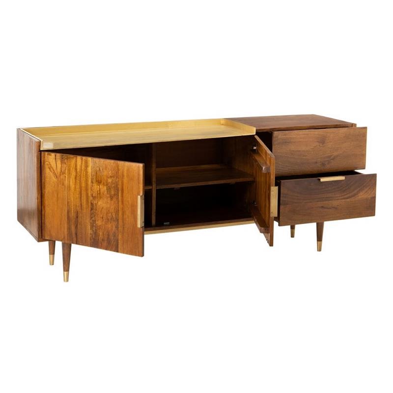 LAXMI MANGO CREDENZA 2 ANTE 2 CASSETTI (TOP GOLDEN VASSOIO)
