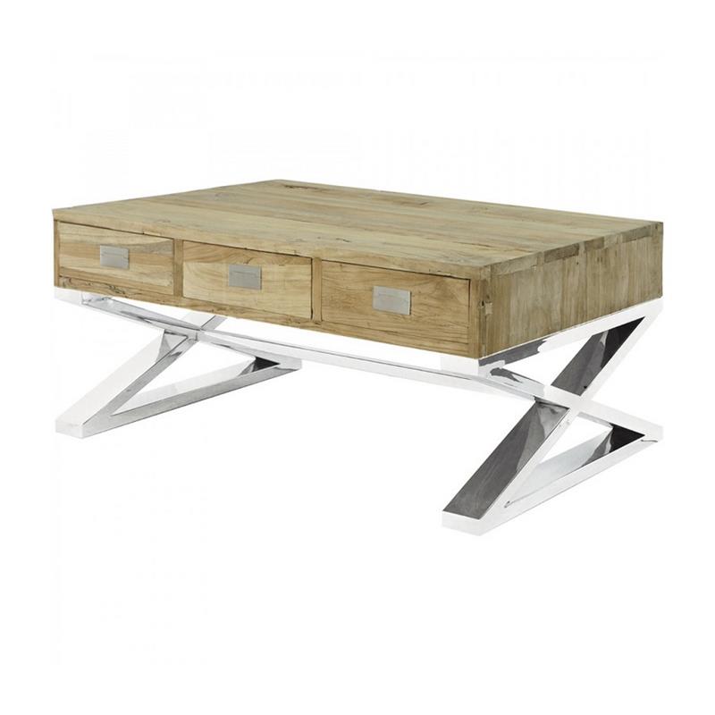 COFFEE TABLE OLM RIC E ACCIAIO DEXTER