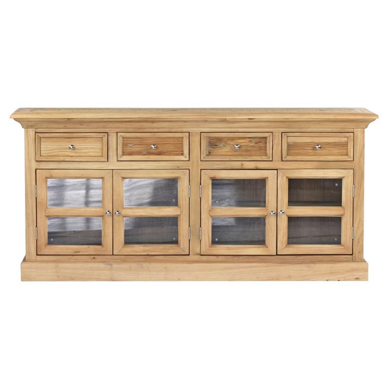 CREDENZA OLMO + VETRO 210*45*87
