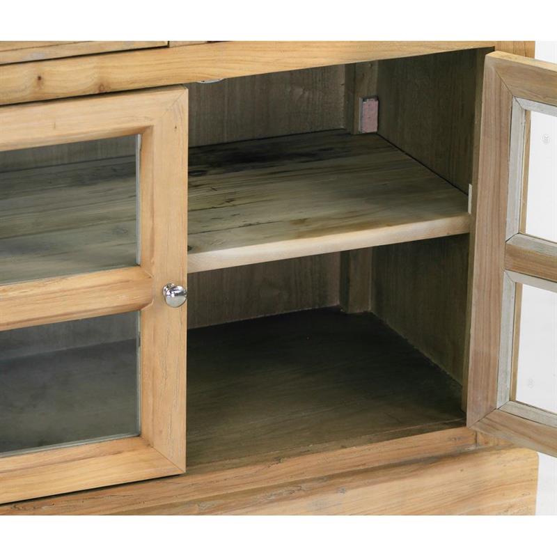 CREDENZA OLMO + VETRO 210*45*87
