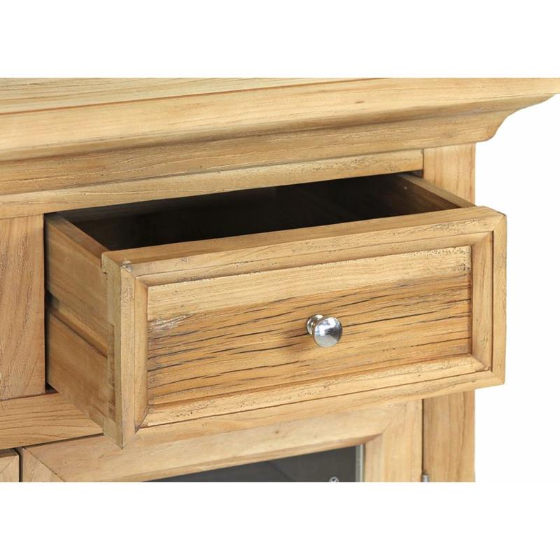 CREDENZA OLMO + VETRO 210*45*87