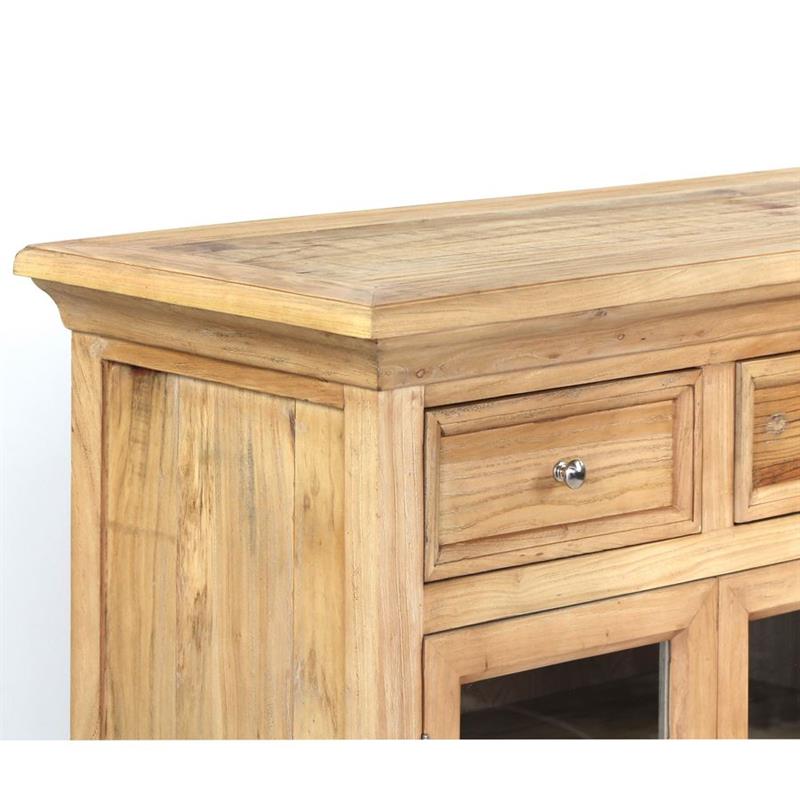 CREDENZA OLMO + VETRO 210*45*87