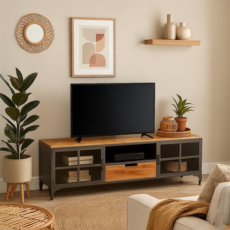 METAL MOBILE TV MANGO 142X40X46CM