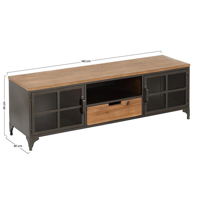 METAL MOBILE TV MANGO 142X40X46CM