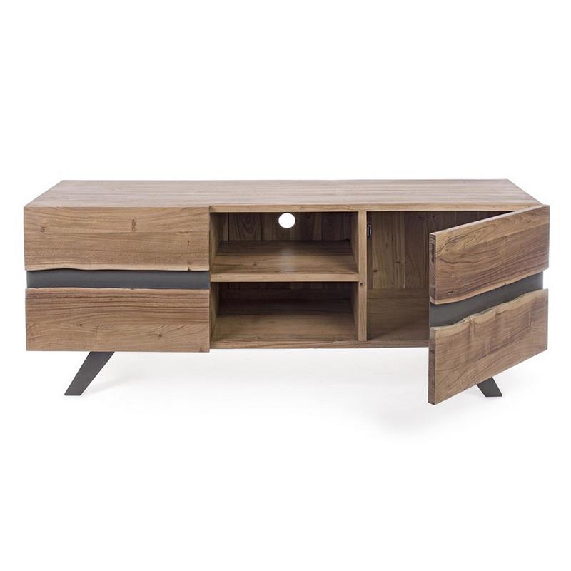 ACHILLE MOBILE TV ACACIA METALLO 160X44X65CM