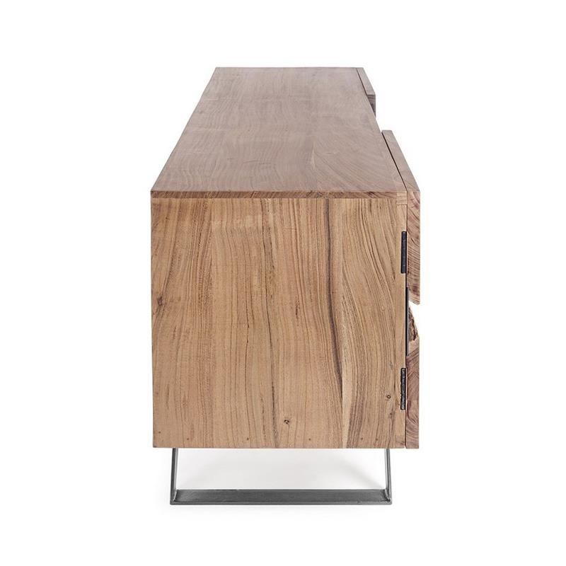 ACHILLE MOBILE TV ACACIA METALLO 160X44X65CM
