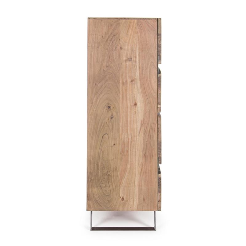 ACHILLE CREDENZA ALTA 4/A ACACIA METALLO 118X45X138CM