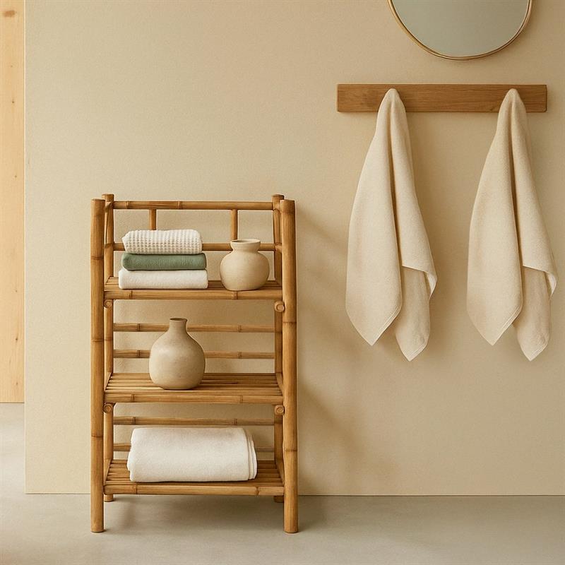BAMBOO SCAFFALE 3 RIPIANI (56X30X85)