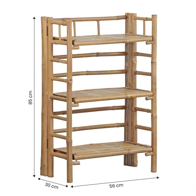 BAMBOO SCAFFALE 3 RIPIANI (56X30X85)