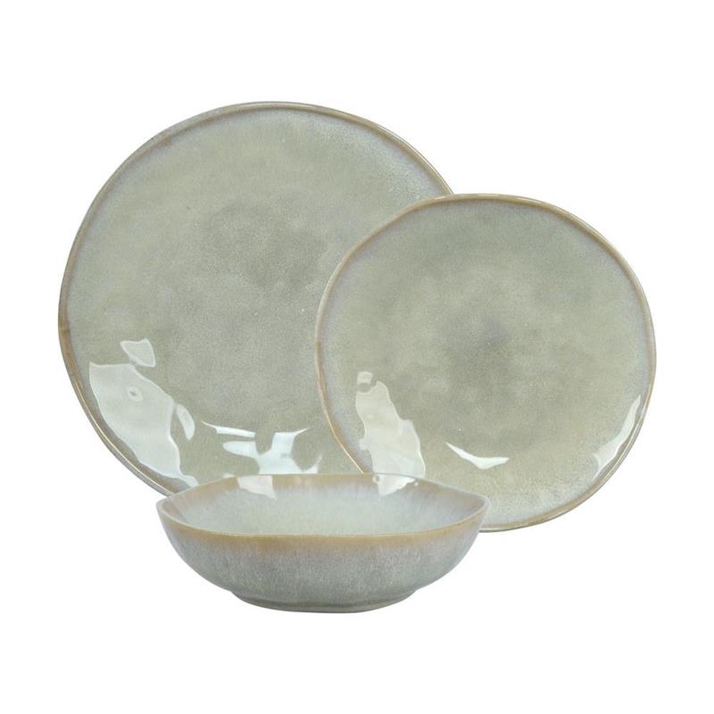 SET ELEN 18 PIATTI IN CERAMICA VERDE