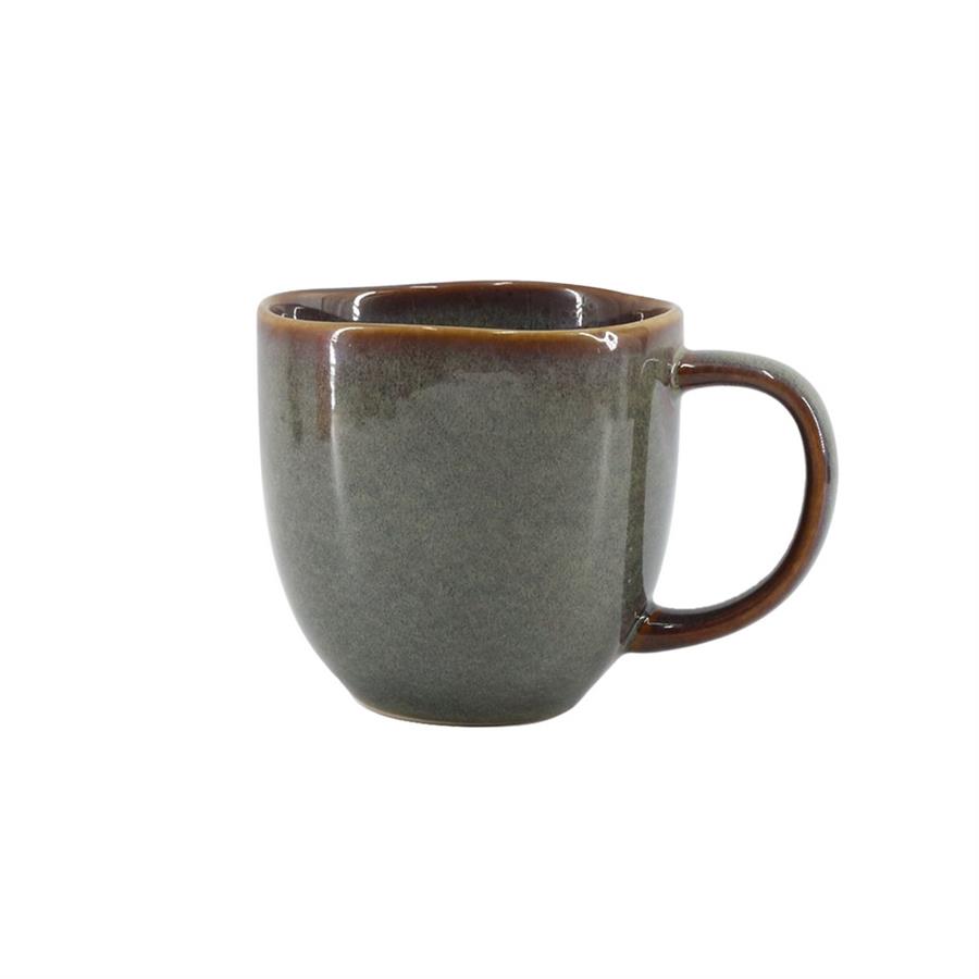 SET 6 TAZZE IN CERAMICA VERDE SCURO