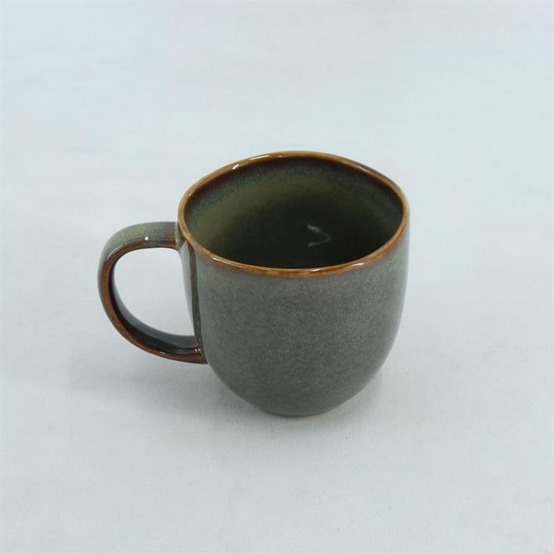 SET 6 TAZZE IN CERAMICA VERDE SCURO