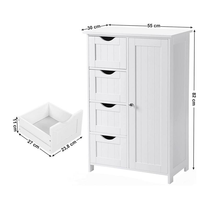 LILY MOBILETTO BAGNO BIANCO 55X30X82 CM