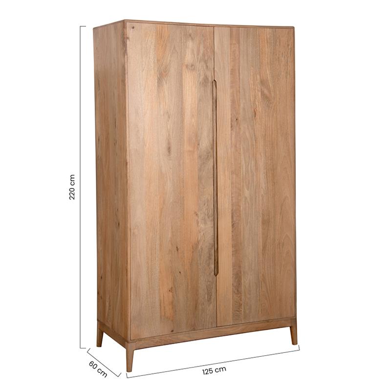 LUNA ARMADIO 2/A MANGO 125X60X220CM