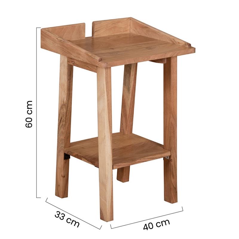 LUNA TAVOLINO ACACIA 40X33X60CM