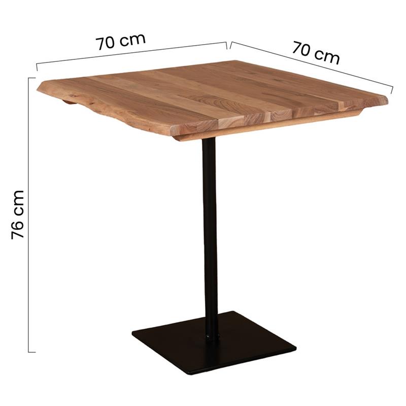 ACHILLE TAVOLO BISTRO ACACIA 70X70X76CM