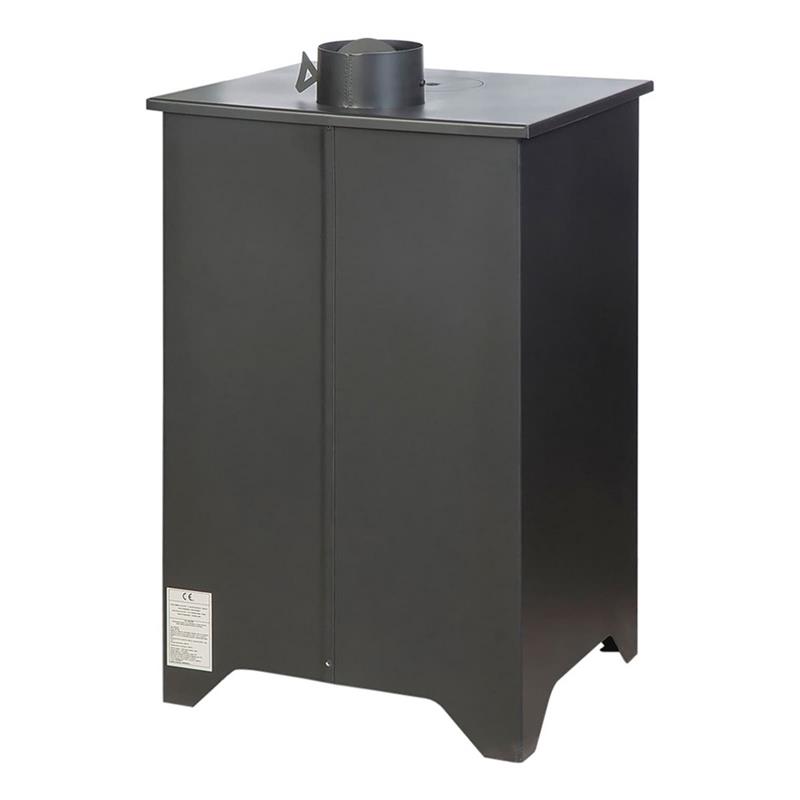 STUFA LEGNA SILVIA CON FORNO NERA   14,6 KW L50,5XP58,5XH90,