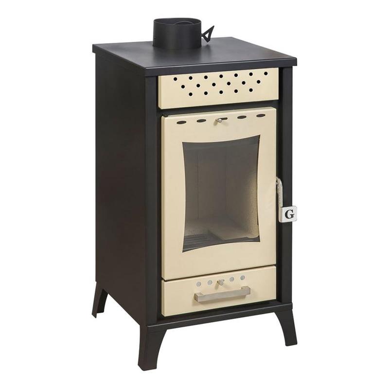STUFA LEGNA OLGA BEIGE POTENZA 15   KW L45,5XP48,5XH91