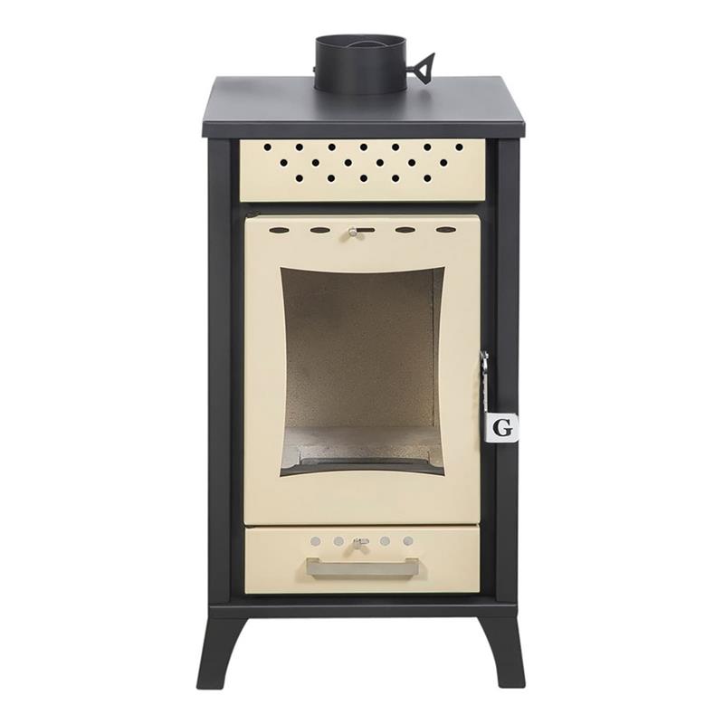 STUFA LEGNA OLGA BEIGE POTENZA 15   KW L45,5XP48,5XH91
