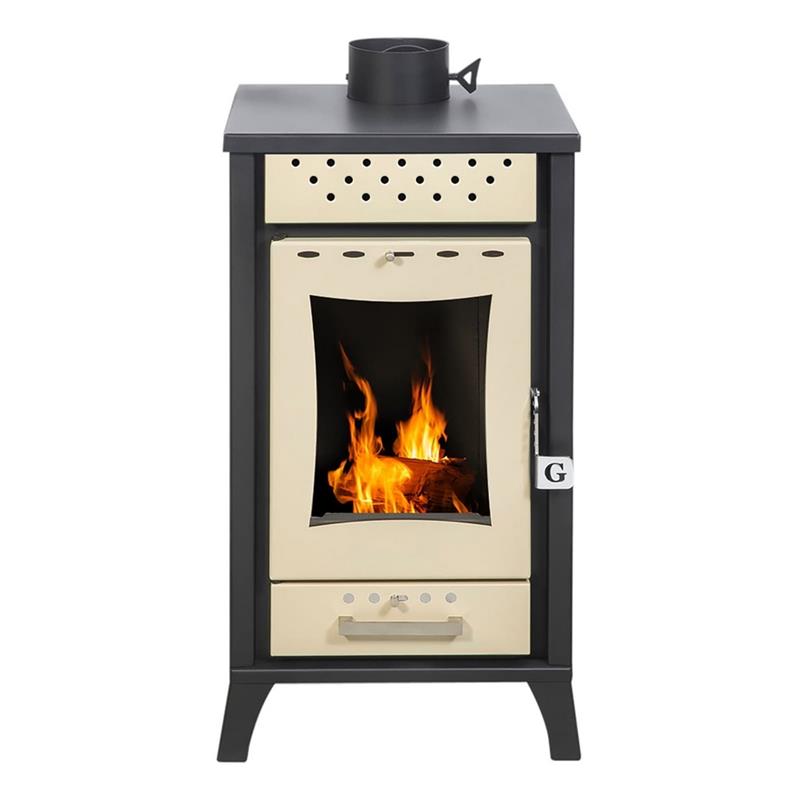 STUFA LEGNA OLGA BEIGE POTENZA 15   KW L45,5XP48,5XH91