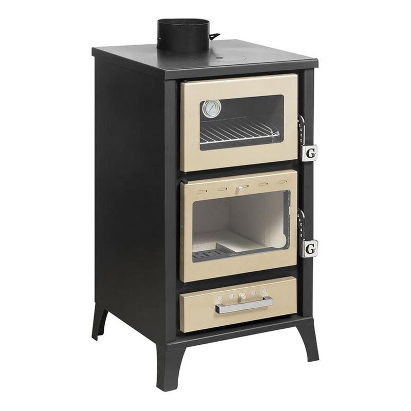 STUFA LEGNA CON FORNO MARZIA BEIGE   15,3 KW L45XP48,5XH91,5