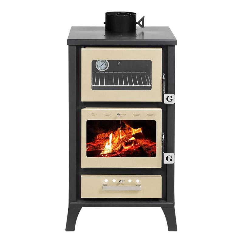 STUFA LEGNA CON FORNO MARZIA BEIGE   15,3 KW L45XP48,5XH91,5