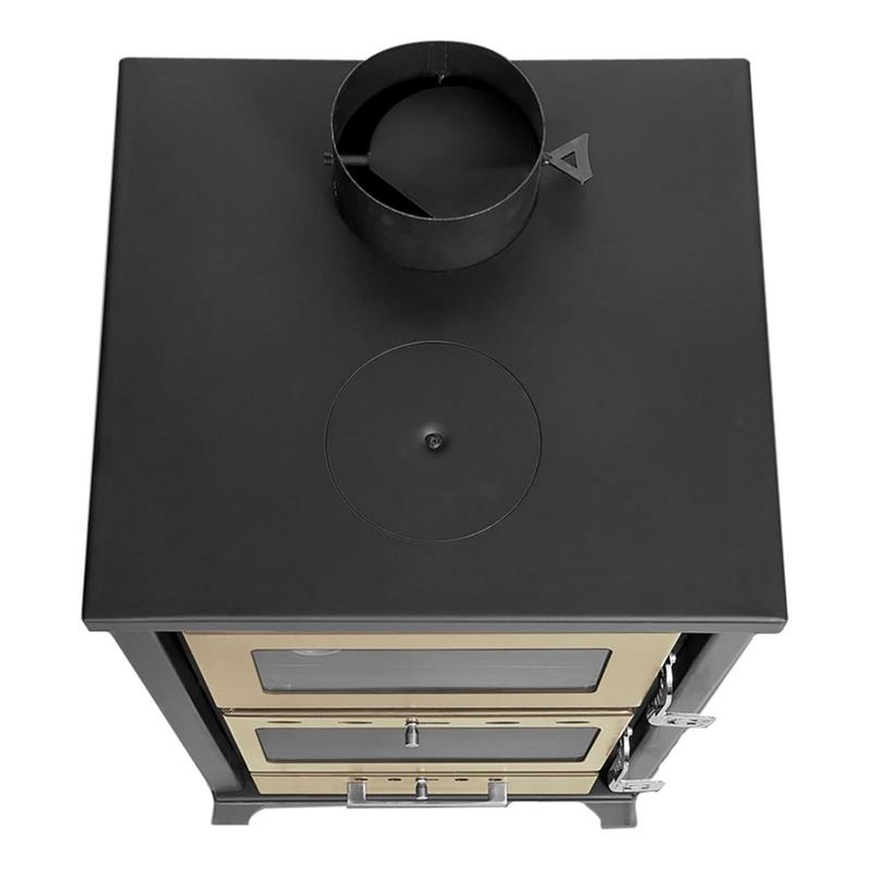 STUFA LEGNA CON FORNO MARZIA BEIGE   15,3 KW L45XP48,5XH91,5
