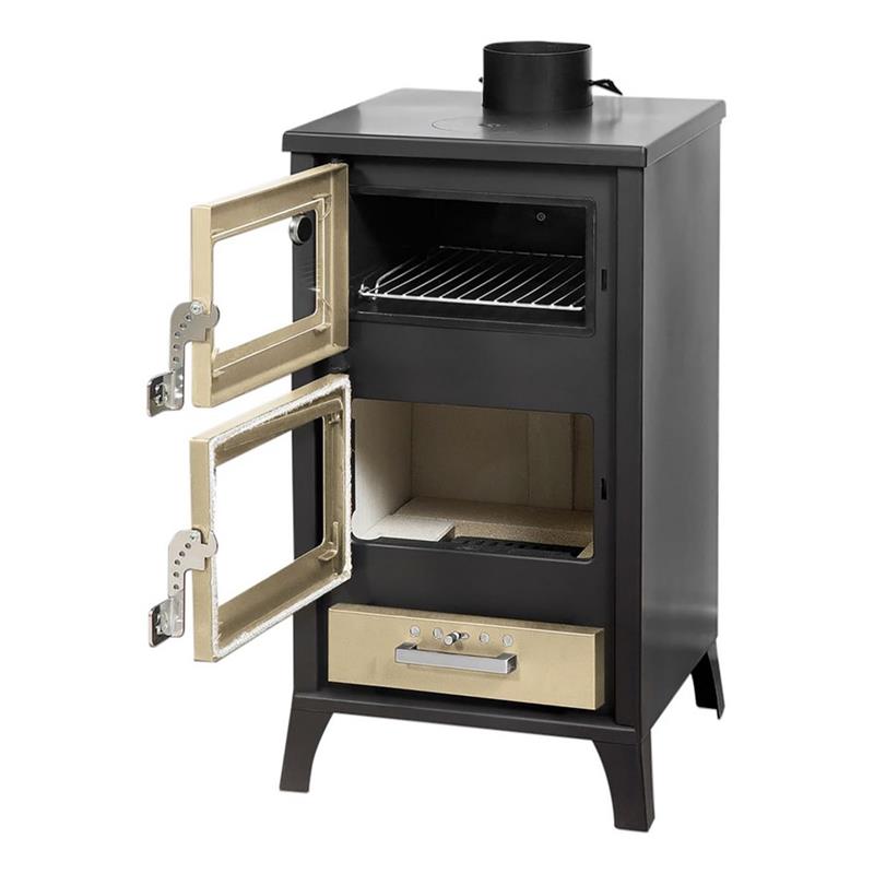 STUFA LEGNA CON FORNO MARZIA BEIGE   15,3 KW L45XP48,5XH91,5