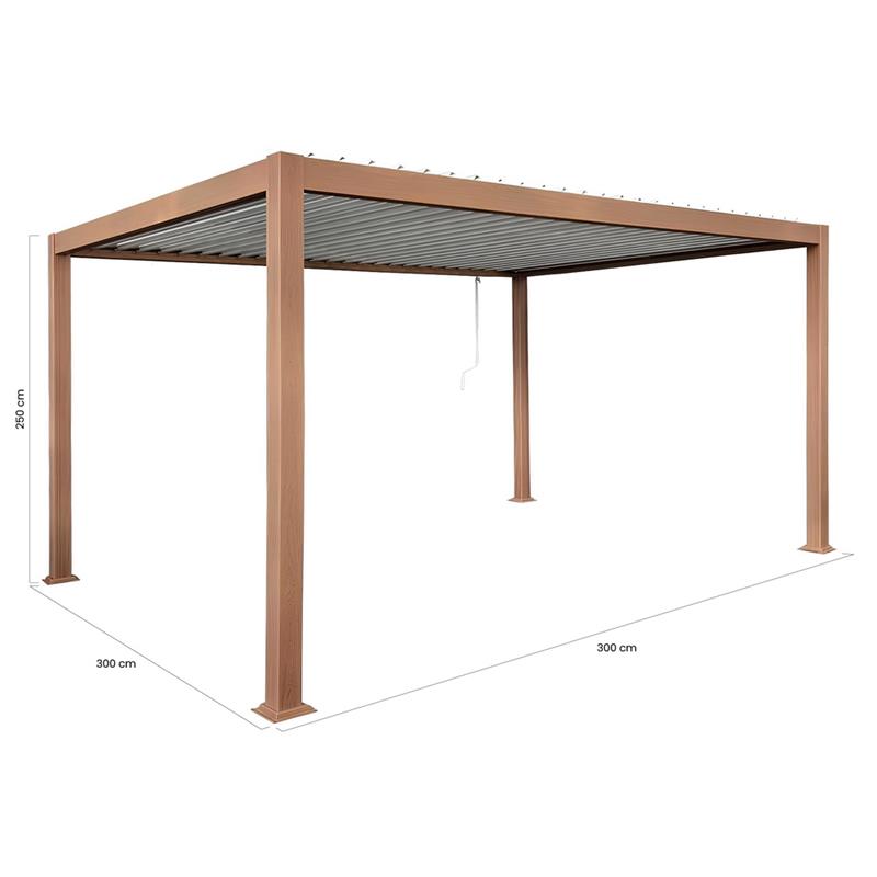 ALMA PERGOLA 300X300X250CM LEGNO