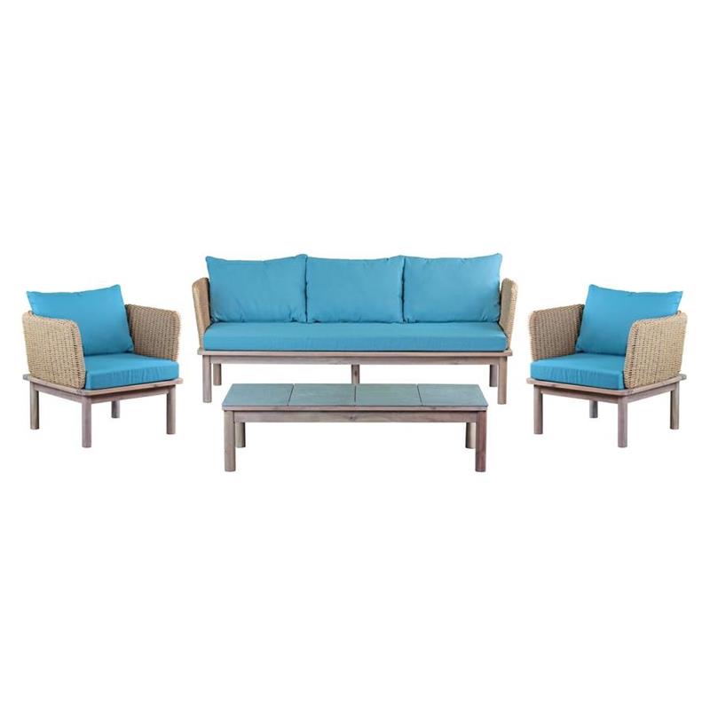 SET SANTA MARIA ACACIA SBIANCATA CUSICINI BLU