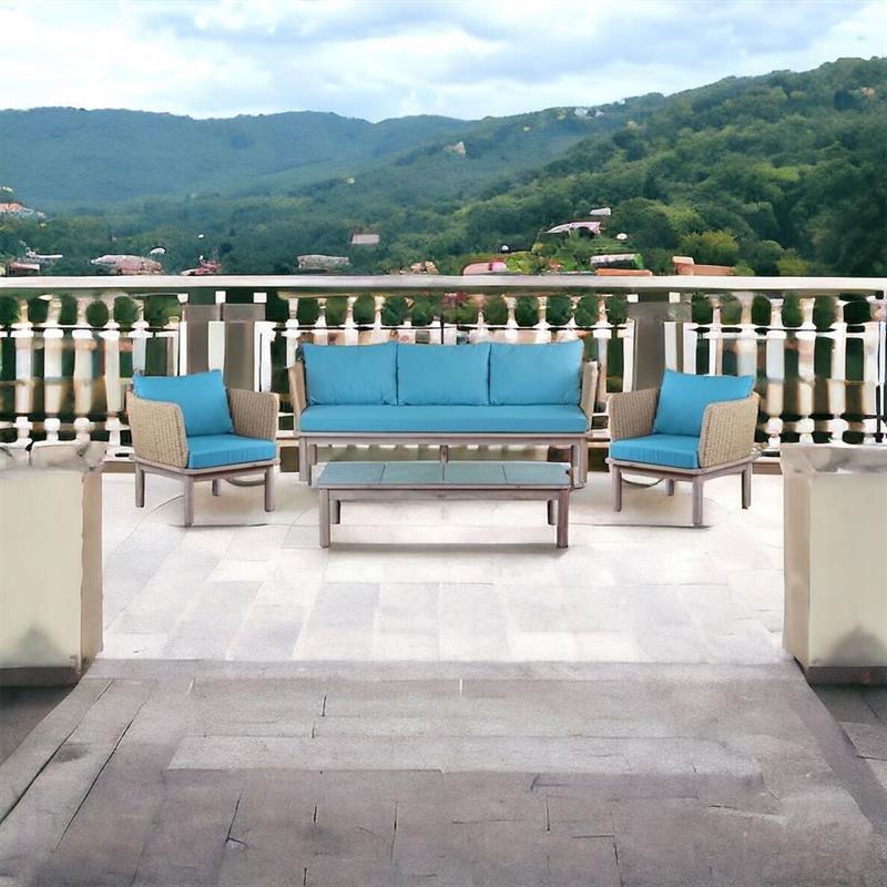 SET SANTA MARIA ACACIA SBIANCATA CUSICINI BLU