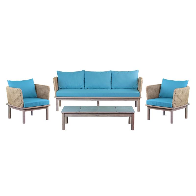 SET SANTA MARIA ACACIA SBIANCATA CUSICINI BLU