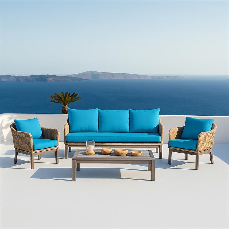 SET SANTA MARIA ACACIA SBIANCATA CUSICINI BLU