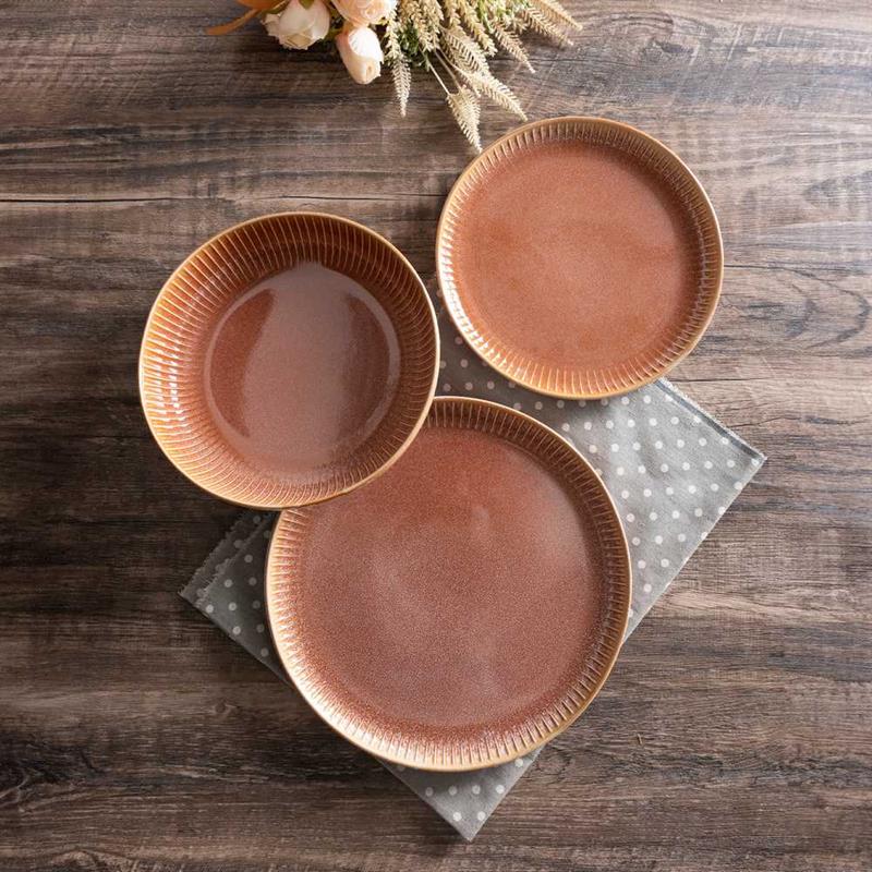 SET ERIKA 18 PIATTIIN CERAMICA 124E MATTONE