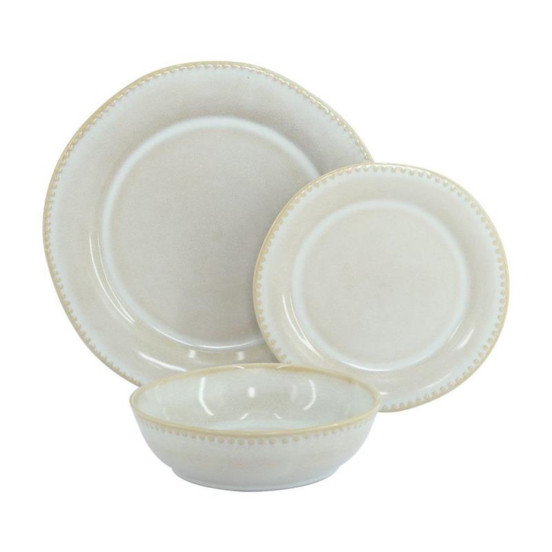 SET RITA 18 PIATTI IN CERAMICA 92E BEIGE