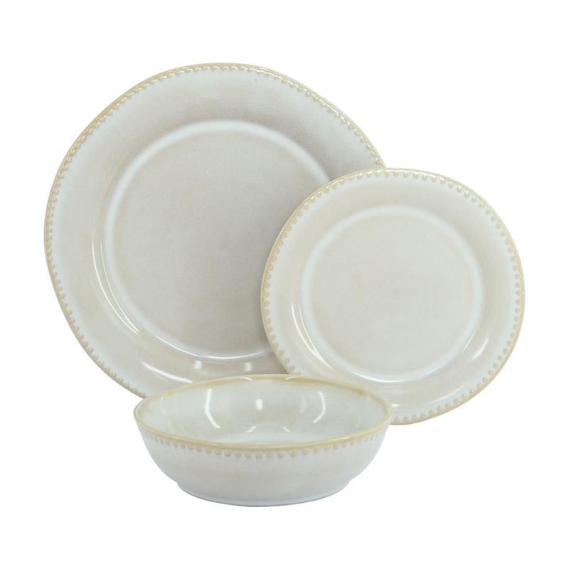 SET RITA 18 PIATTI IN CERAMICA 92E BEIGE