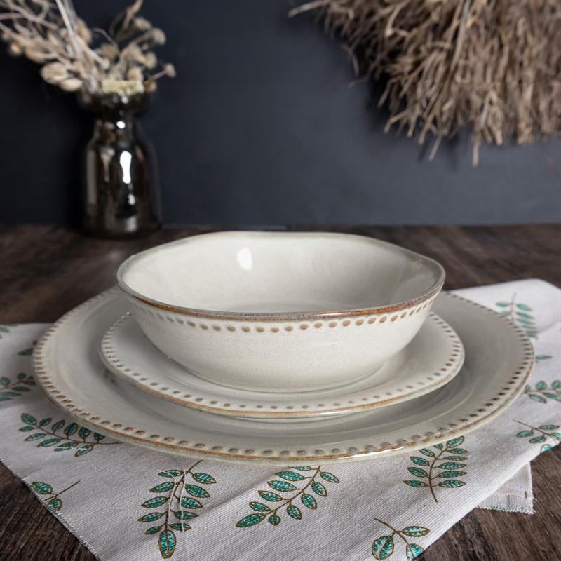 SET RITA 18 PIATTI IN CERAMICA 92E BEIGE