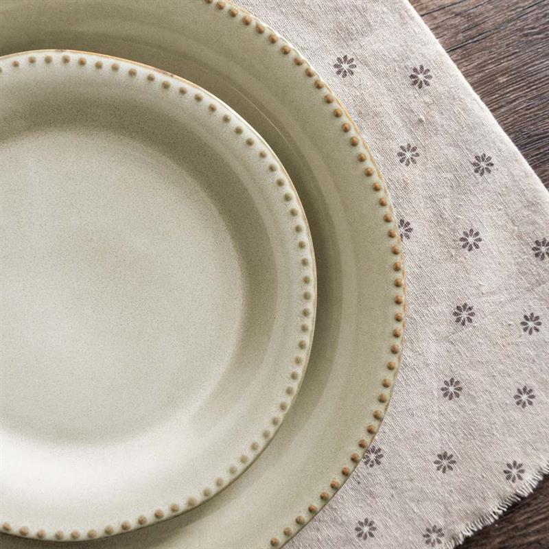 SET RITA 18 PIATTI IN CERAMICA 92E MARRONE CHIARO