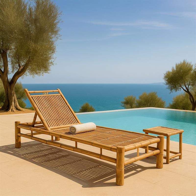BAMBOO LETTINO 199X74X83CM ECRU