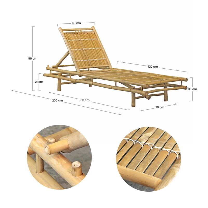 BAMBOO LETTINO 200x70x92CM