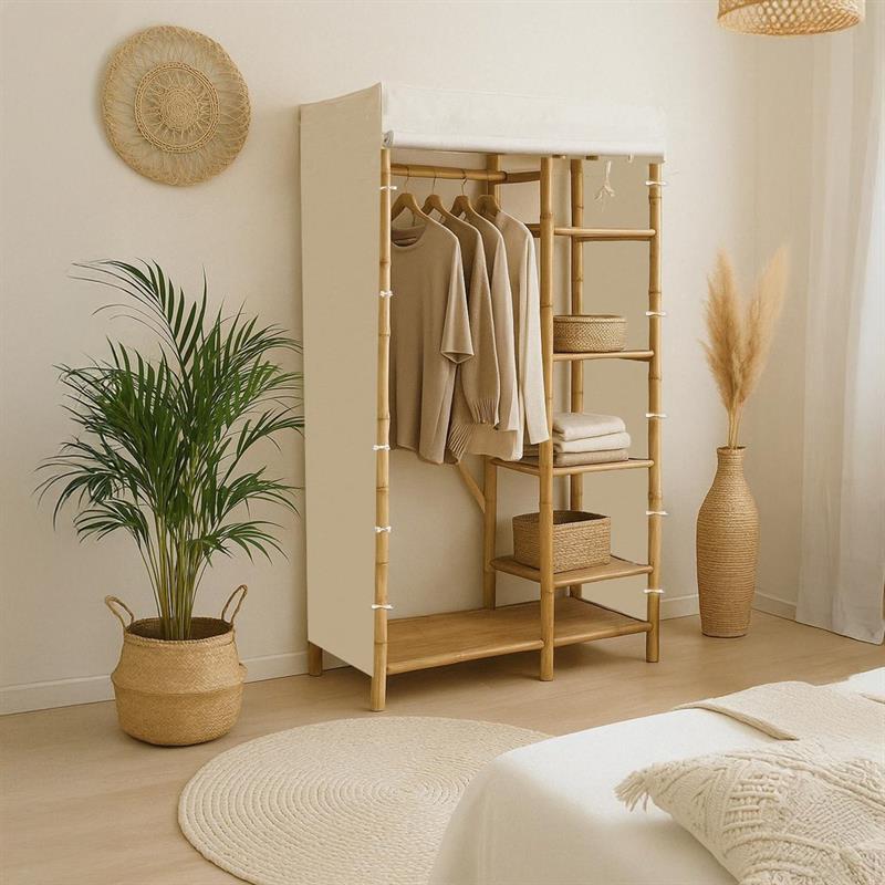 BAMBOO SCAFFALE CON COPERTURA ECR   U' 110X40X170 CM
