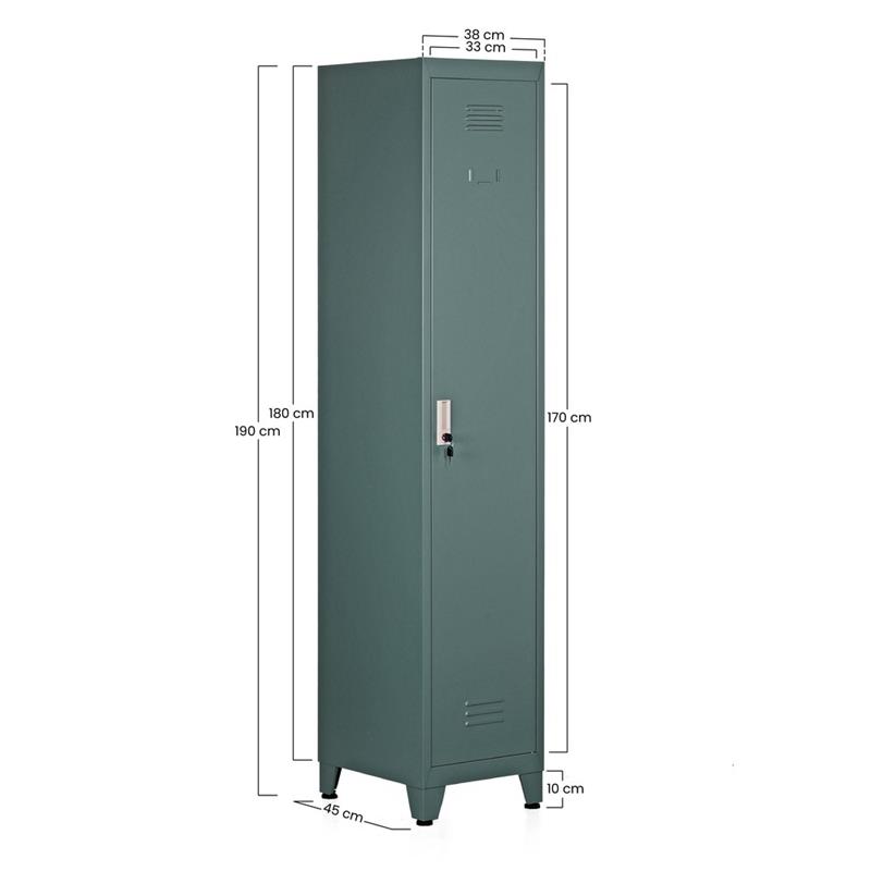 YUMI ARMADIO SPORCO PULITO 38X45X190 CM VERDONE