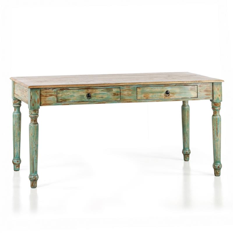 SALENTO TAVOLO 2/C MANGO 160X80X78CM AZZURRO DEK