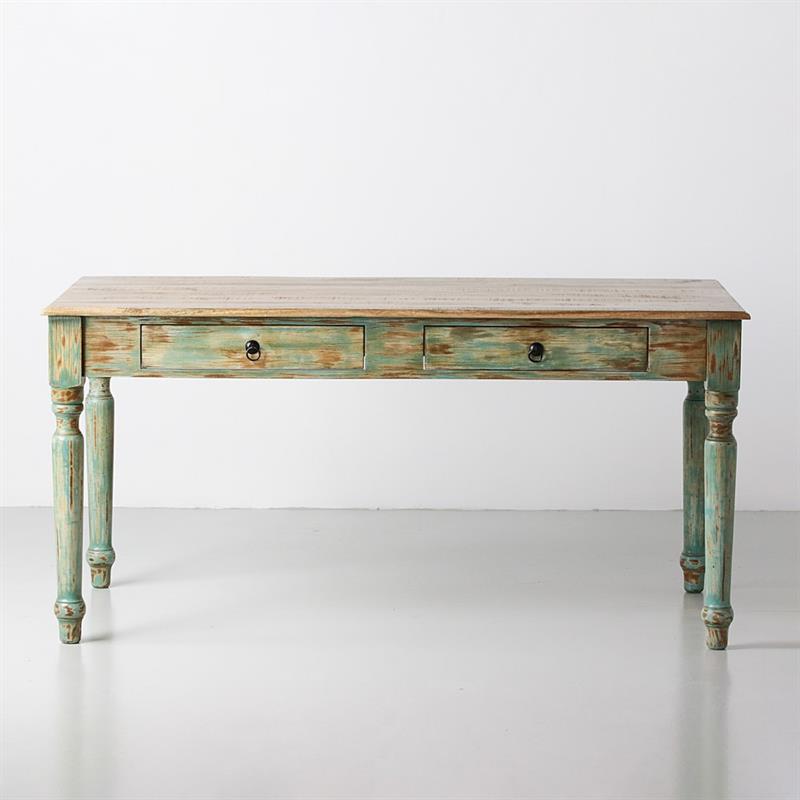 SALENTO TAVOLO 2/C MANGO 160X80X78CM AZZURRO DEK