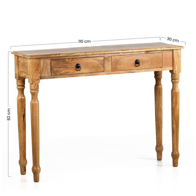 SALENTO CONSOLLE MANGO 110X30X82CM NATURALE