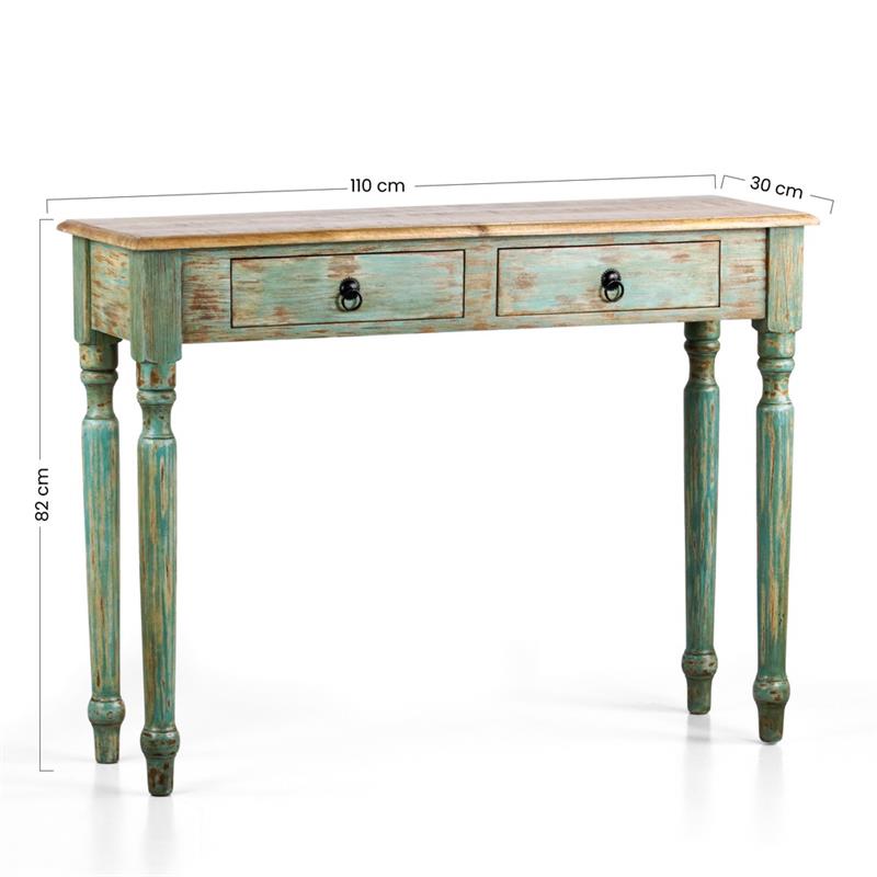 SALENTO CONSOLLE MANGO 110X30X82CM AZZURRO DEK